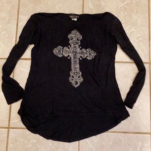 Lori&Jane Big Girls Black T-Shirt 14